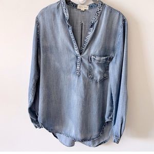 Cloth & Stone (Anthropologie) denim long sleeve top